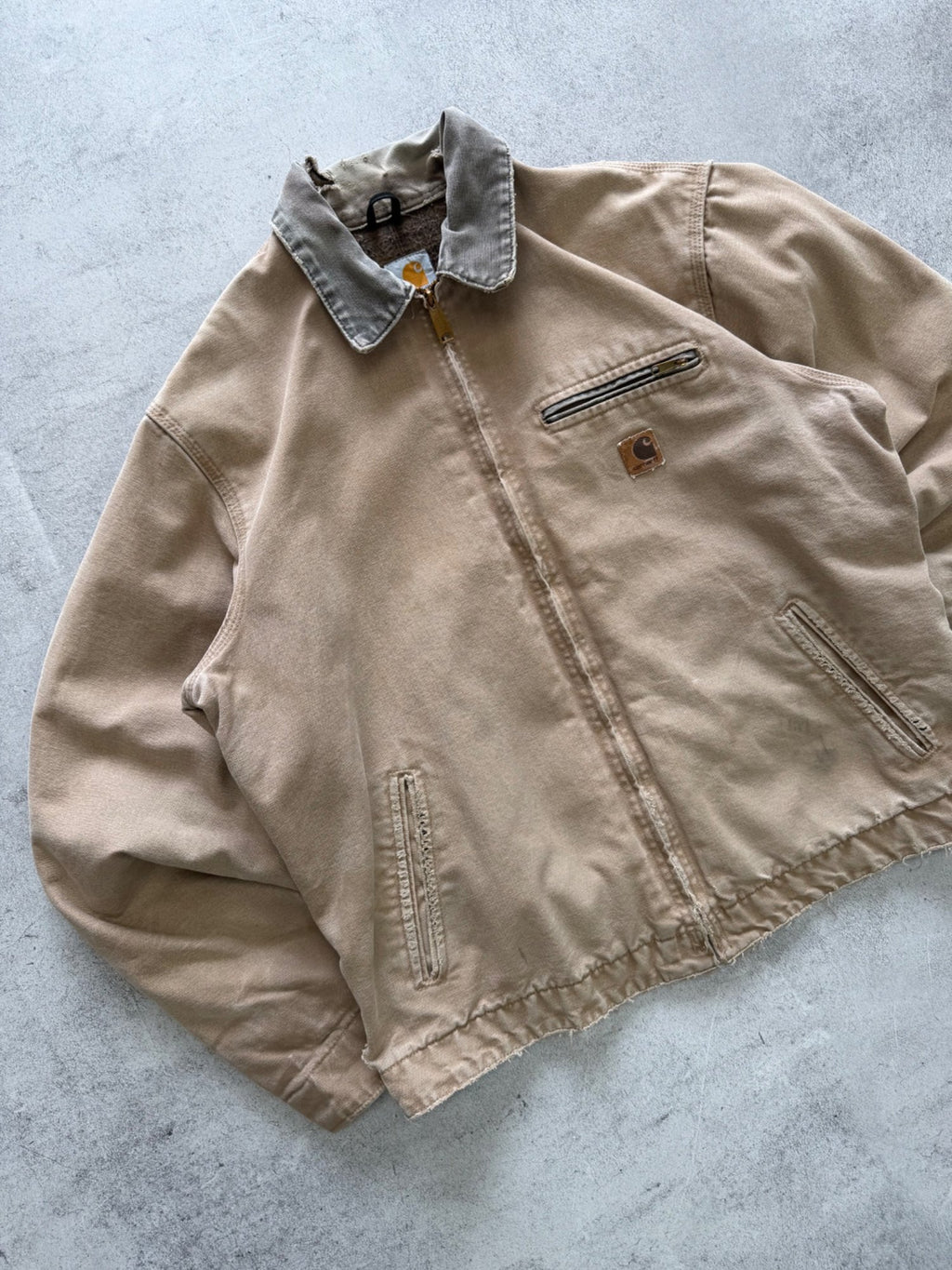 Vintage Beige Carhartt Detroit Jacket - L