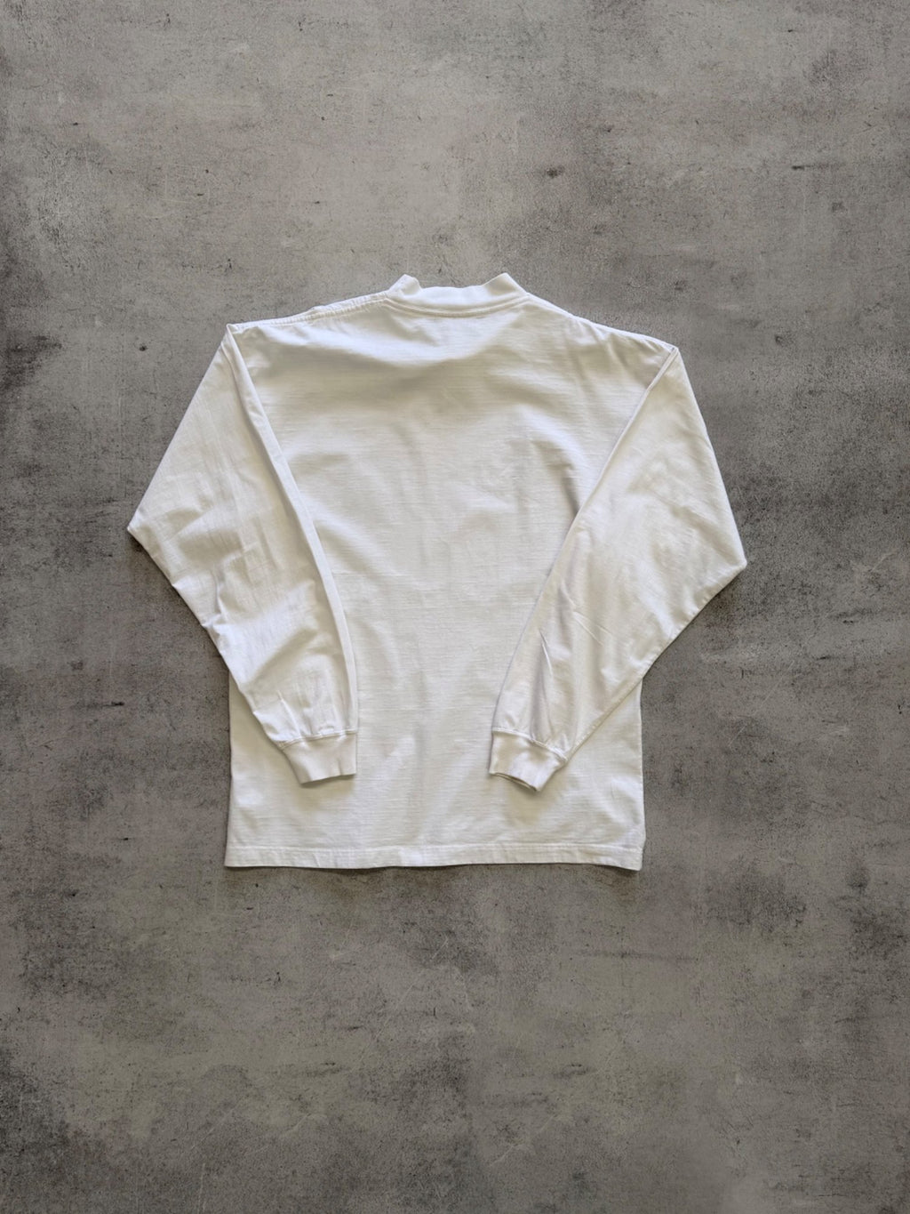 Vintage Reebok White Long Sleeve T-shirt - L