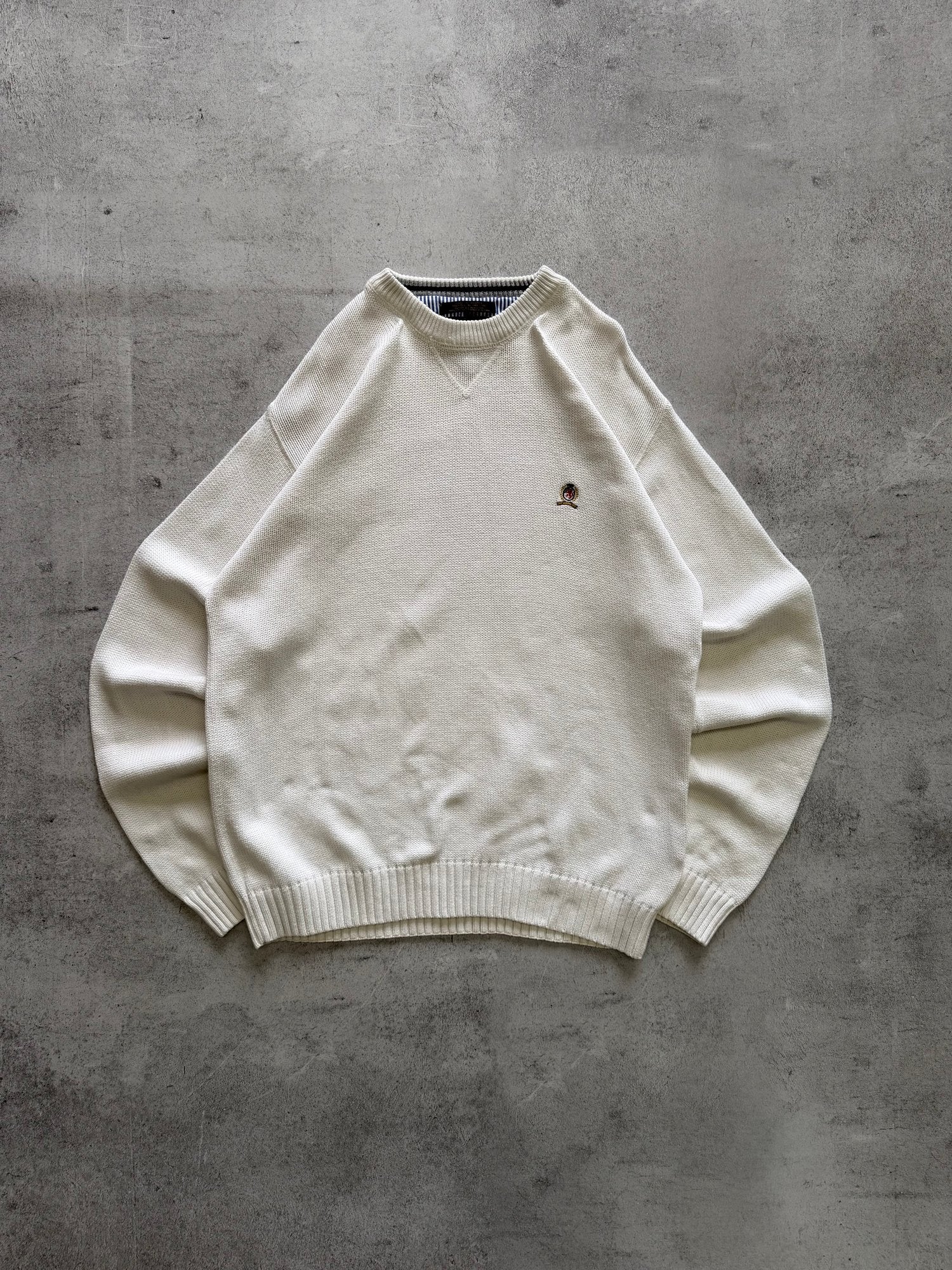 Vintage Tommy Hilfiger Logo Sweater - L