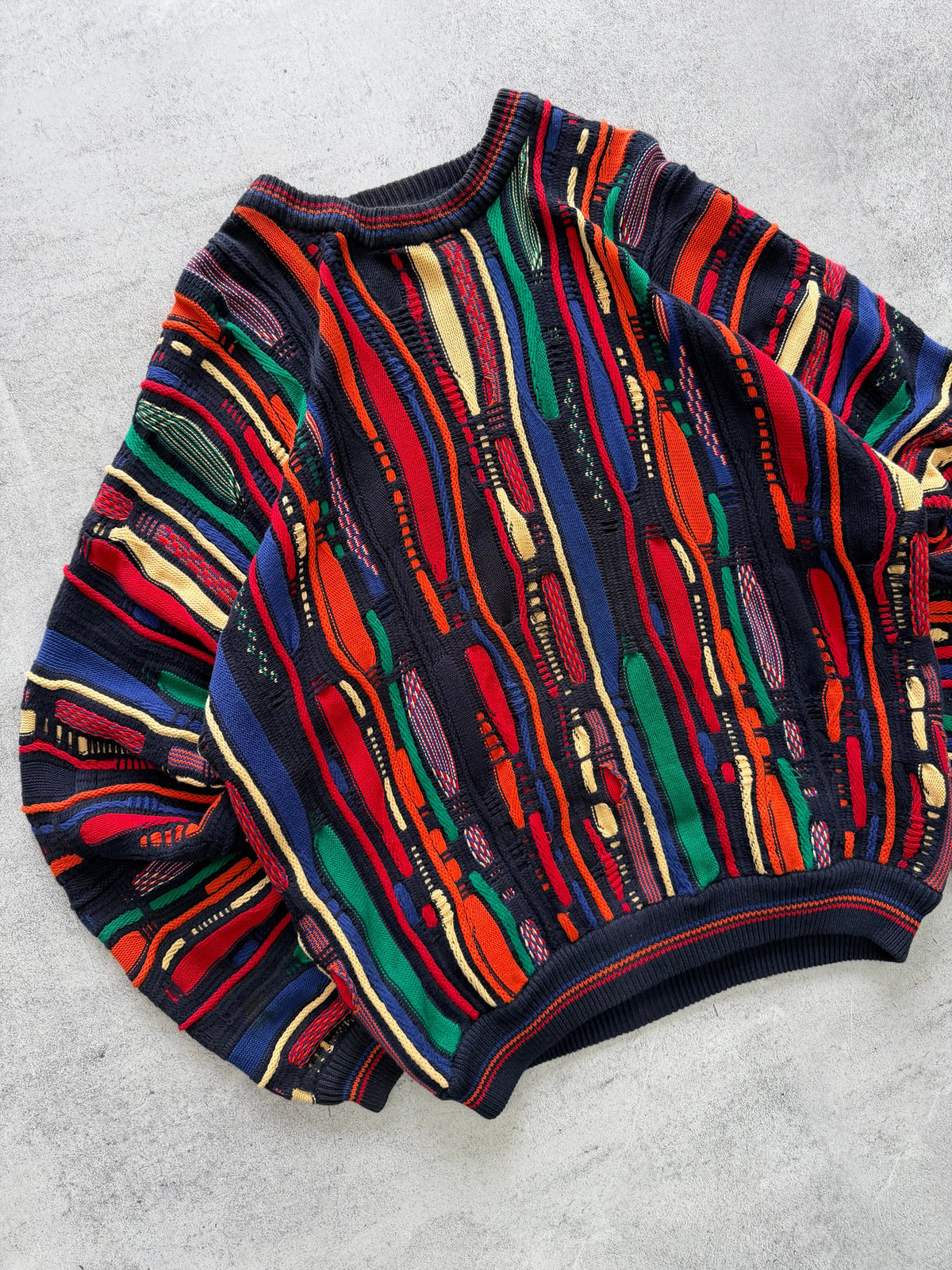 Vintage Cotton Traders Multicoloured Knit Sweater - L
