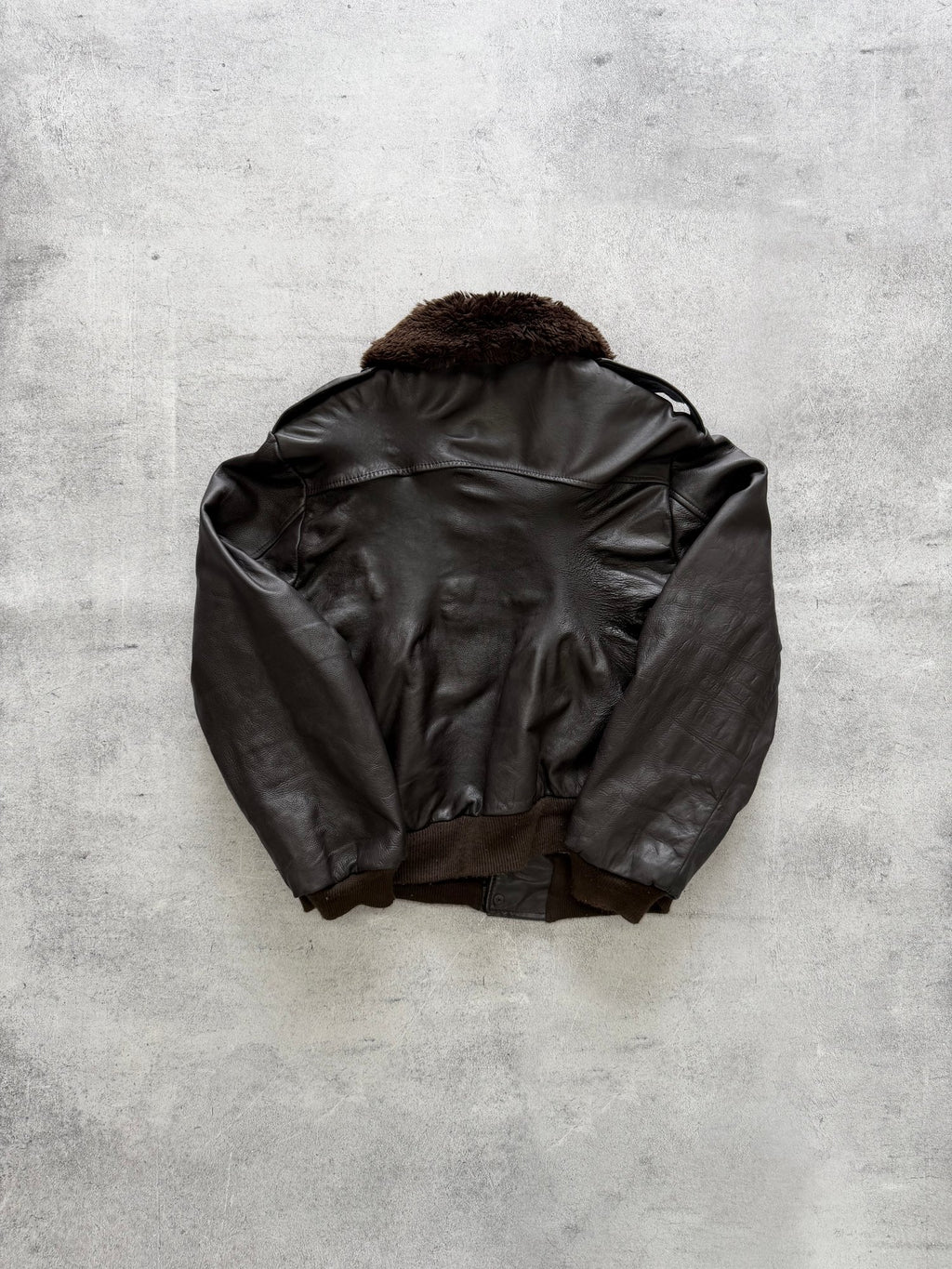 Vintage Cooper Genuine Leather Bomber Jacket - S