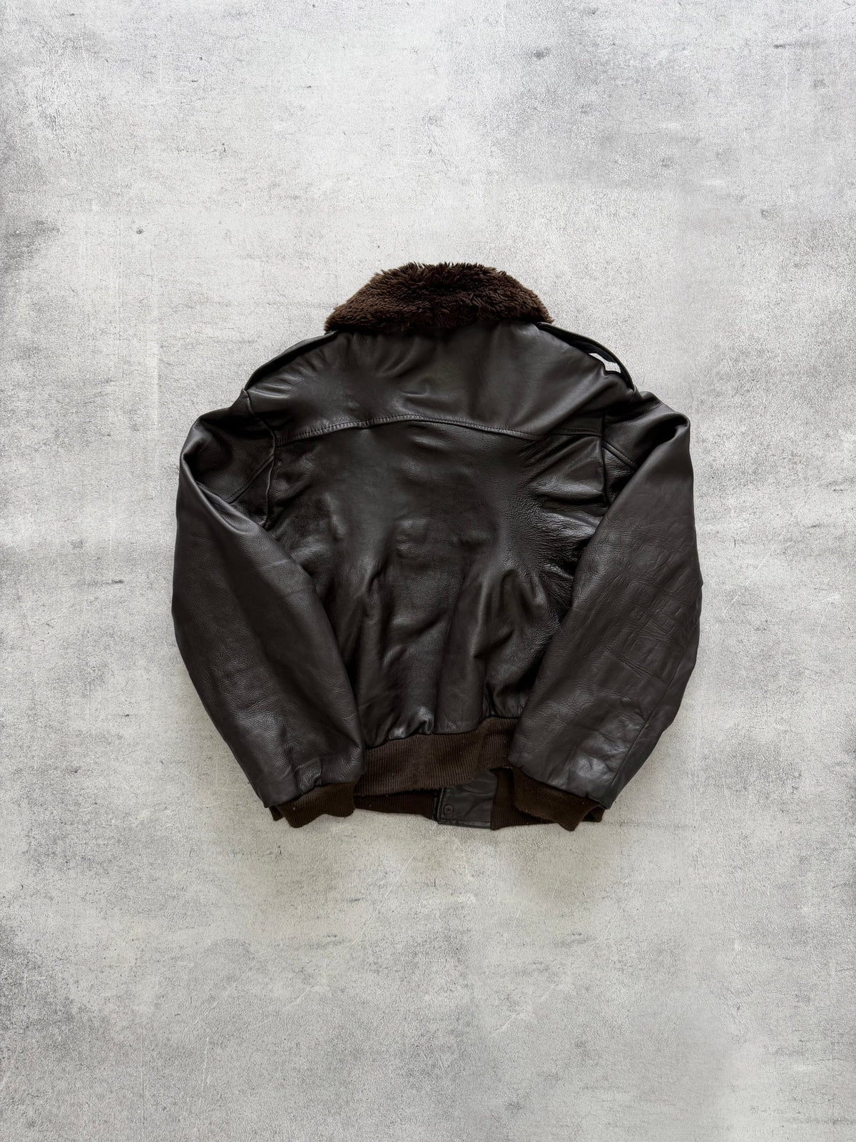 Vintage Cooper Genuine Leather Bomber Jacket - S