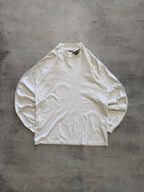 Vintage Reebok White Long Sleeve T-shirt - L