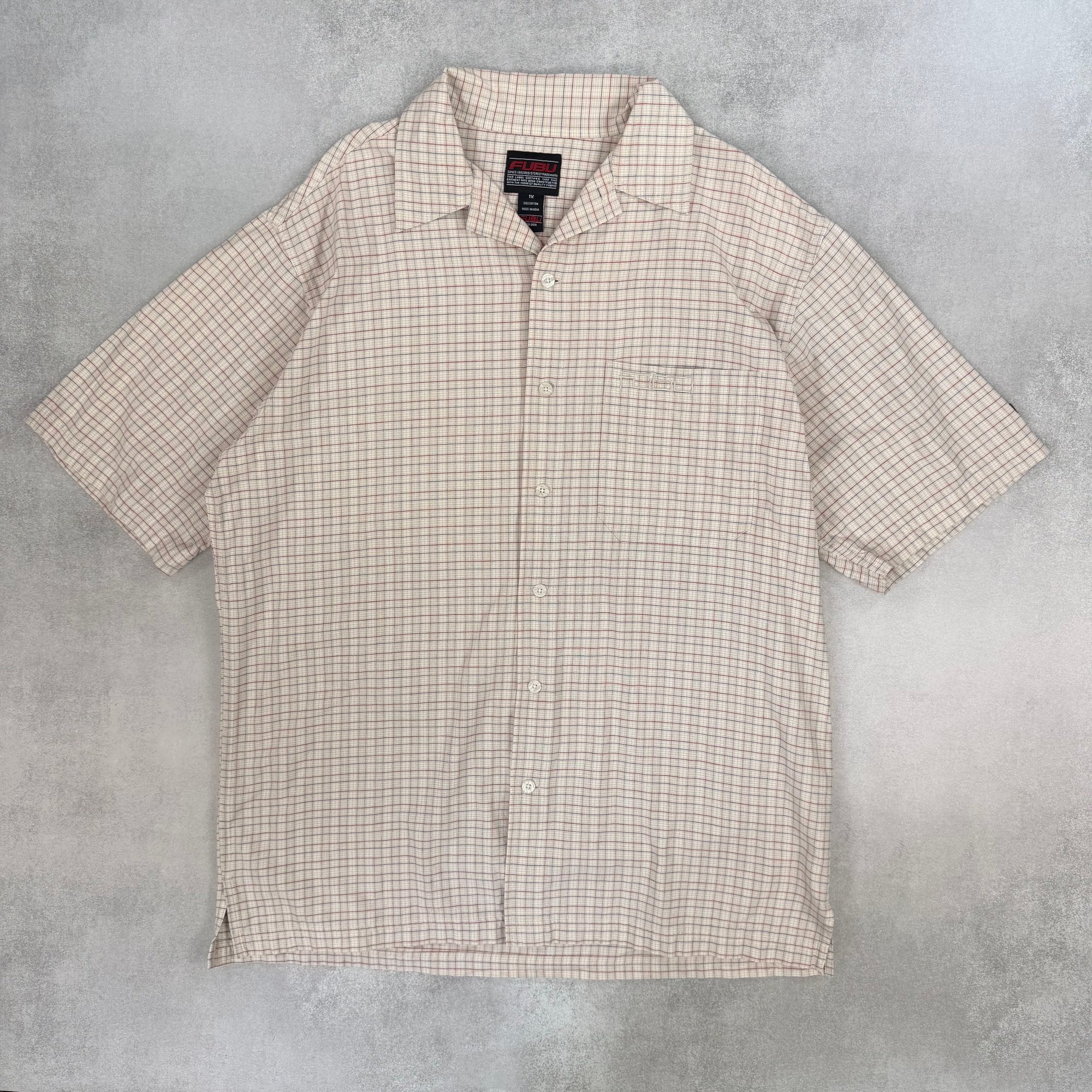 FUBU Checked Short Sleeve Shirt - XL