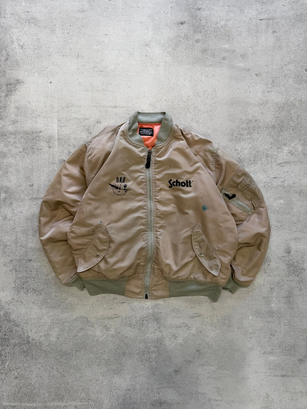 Vintage Schott MA-1 Bomber Jacket Rolling Stones Tour - XL