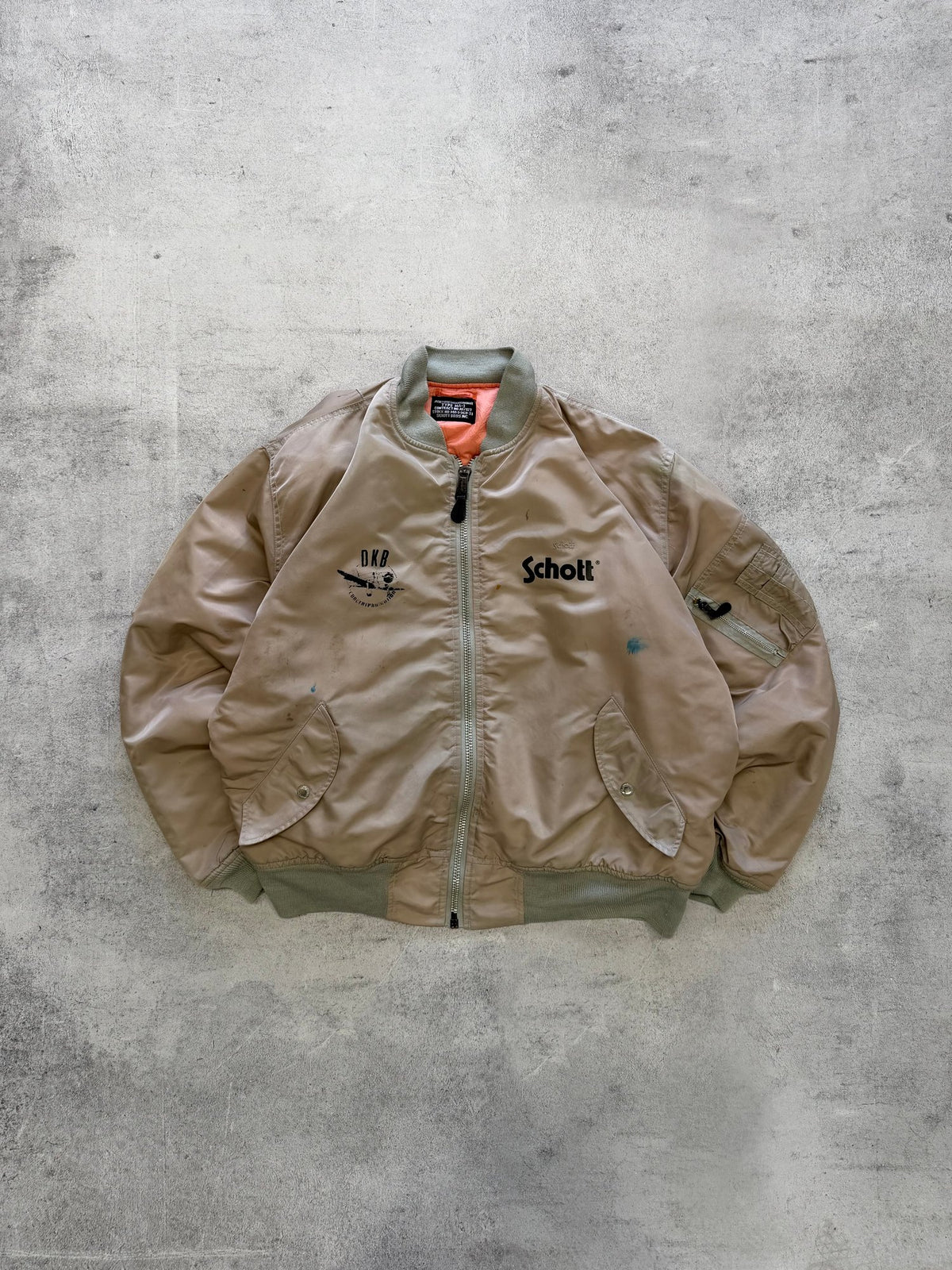 Vintage Schott MA-1 Bomber Jacket Rolling Stones Tour - XL
